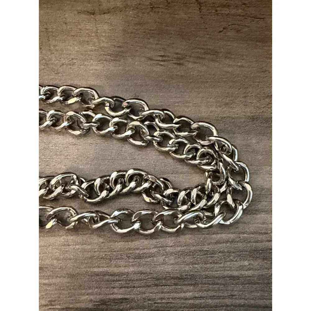 Michael Kors Silver tone chain link Belt #671 new without tag 40”